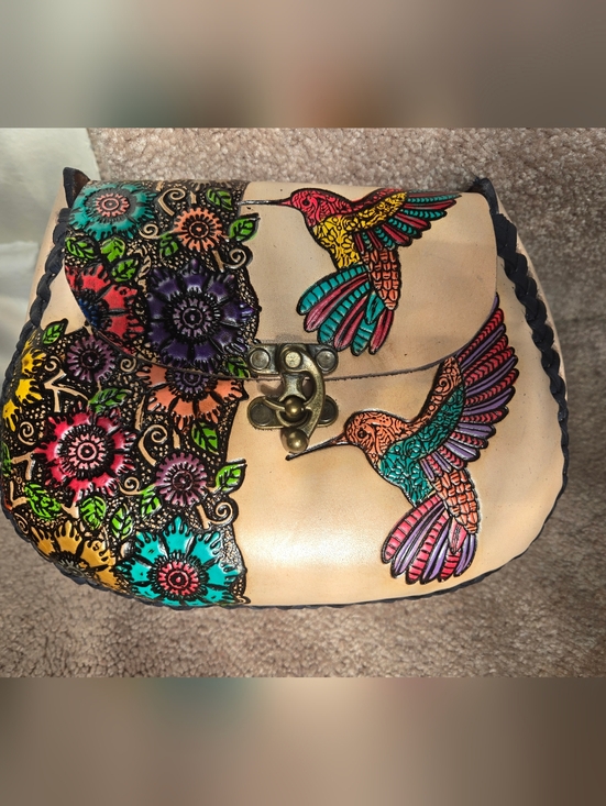 Hand Crafted Handbags - Leather Crossbody Bag - Multicolor